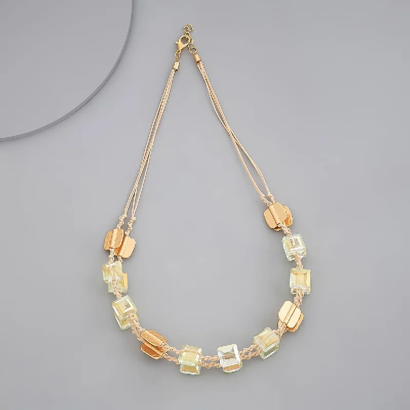 Layered diamond necklace for women-Trendy Necklace 172879