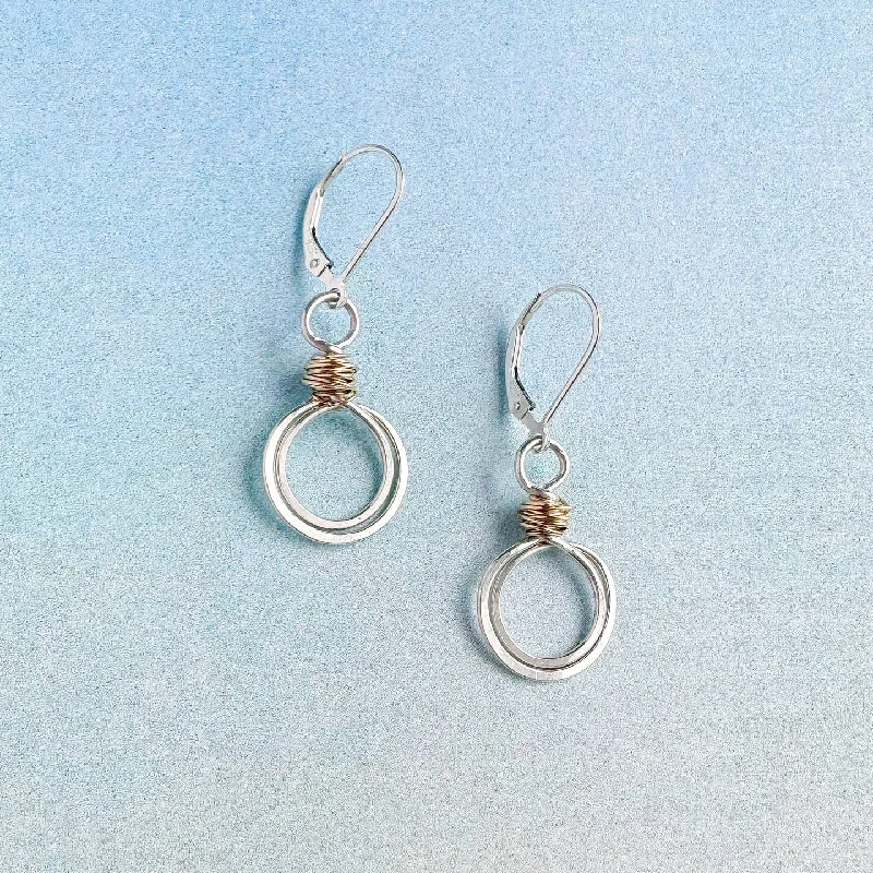 Vintage diamond earrings for women-gold swirl loops earrings