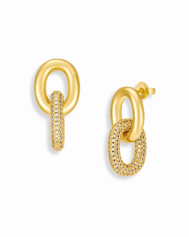 Cocktail earrings for women-Zoe Link Earrings