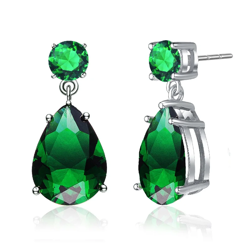 Crystal stud earrings for women-Cannes Teardrop Statement Earrings