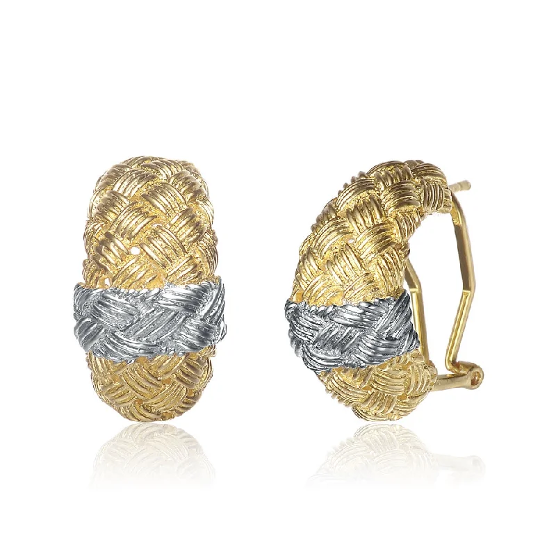 Vintage earrings for women-Colette Weaved Hoop Earrings