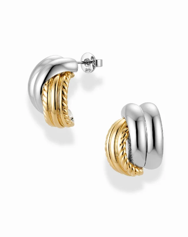 Silver stud earrings for women-Perry Knot Earrings