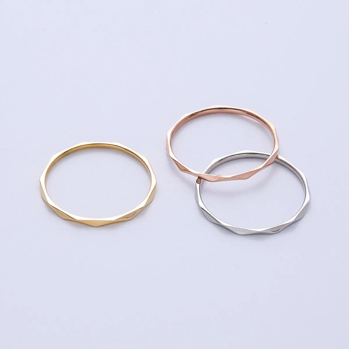 Opal ring for women-Simple Style Solid Color Stainless Steel Rings Plating Stainless Steel Rings