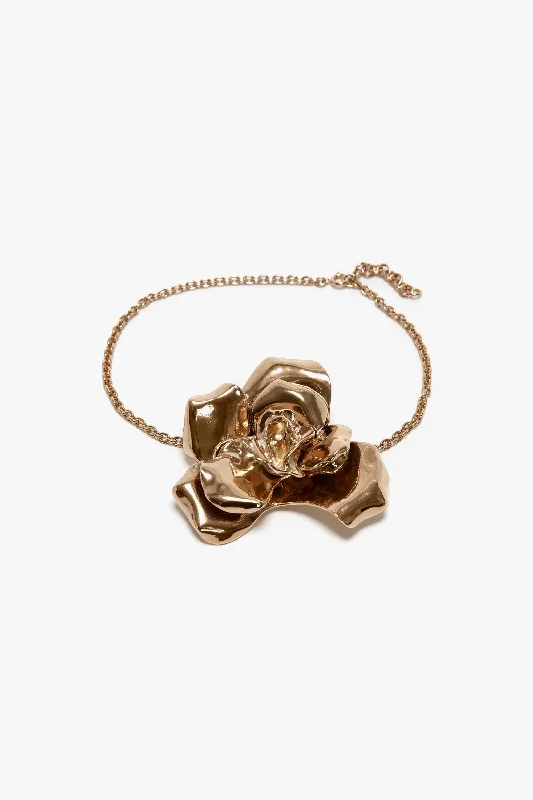 Pearl bracelet for women-Flower Bracelet In Gold