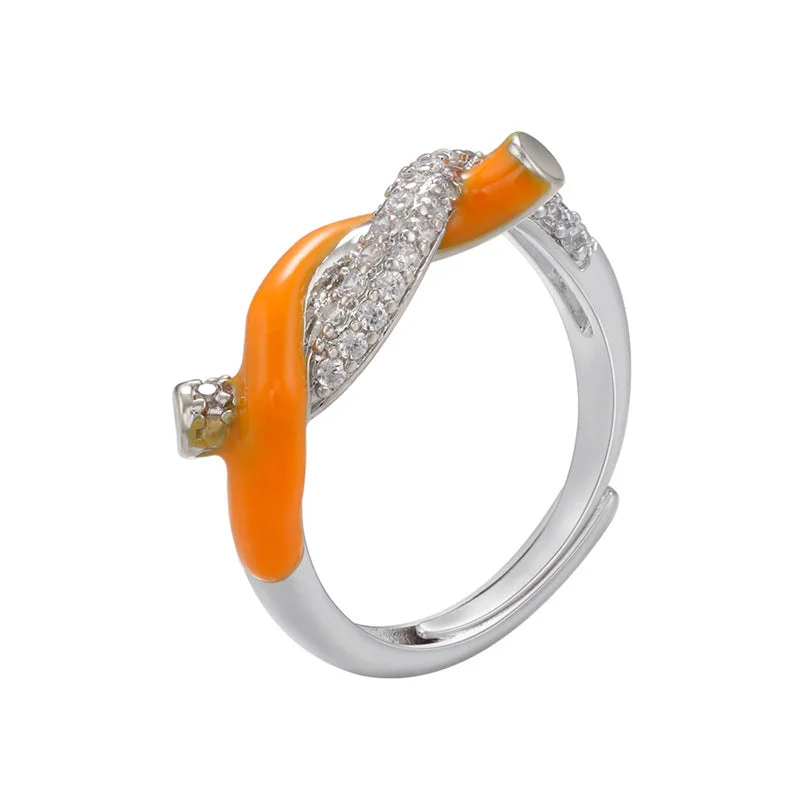 White Gold Color Orange