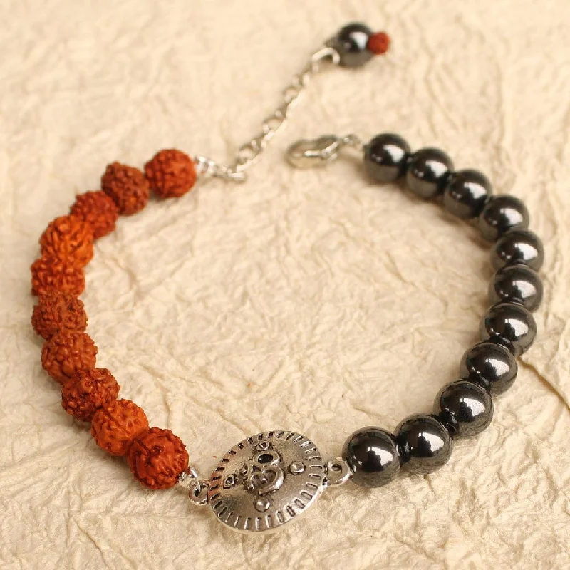 Bangle bracelet for women-Om Rudraksha Mens Bracelet