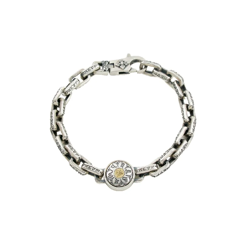 Classic gold bracelet for women-Silver x Brass Spinner Chain Bracelet