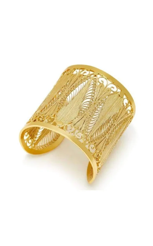 Luxury bracelet for women-Fanny Sterling Silver And 24K Gold Vermeil Cuff Bracelet