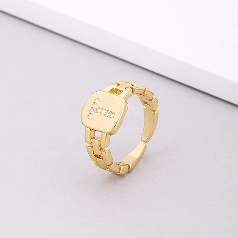 T Letters Ring