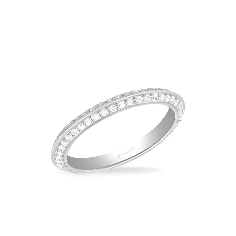 Modern ring for women-SPACECRAFT FULL ETERNITY DIAMOND RING