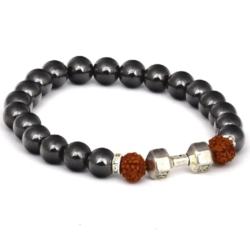 Elegant tennis bracelet for women-Dumble Rudraksha Mens Bracelet