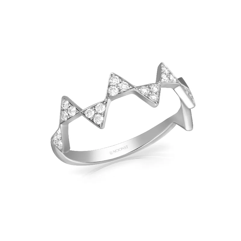 Custom wedding ring for women-TRINITY PERFECT TRIANGLE DIAMOND RING