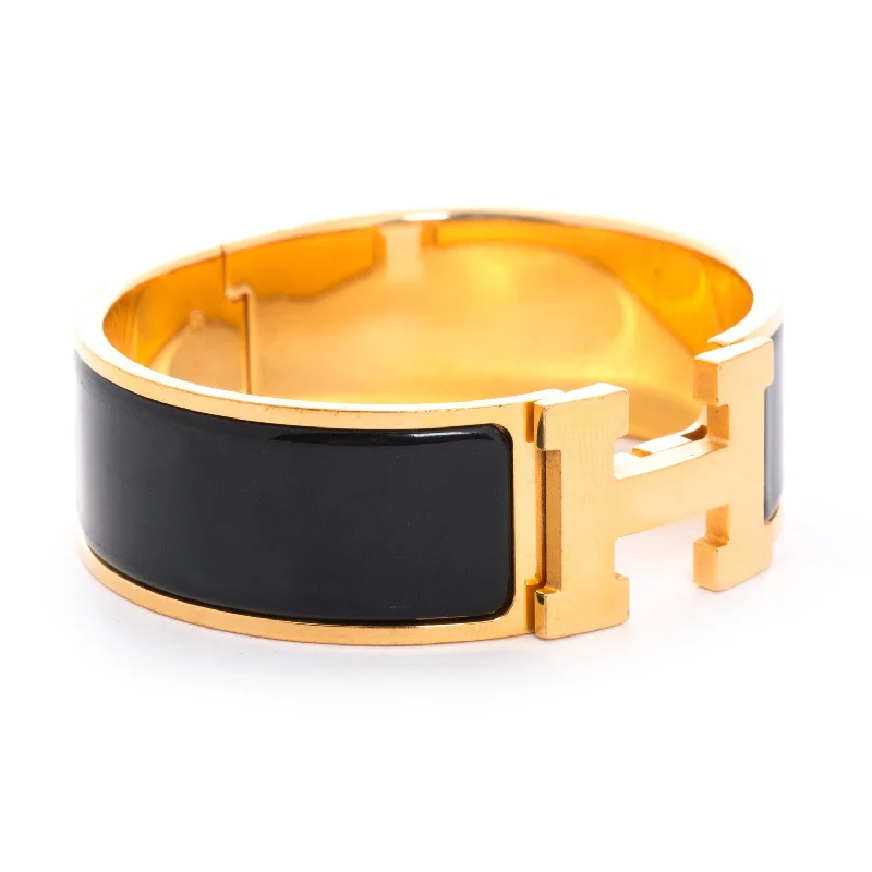 Luxury gold bracelet for women-Hermes Clic Clac H Bracelet