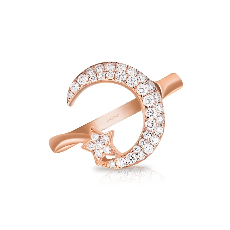 Bridal ring for women-MOONLIGHT DIAMOND RING