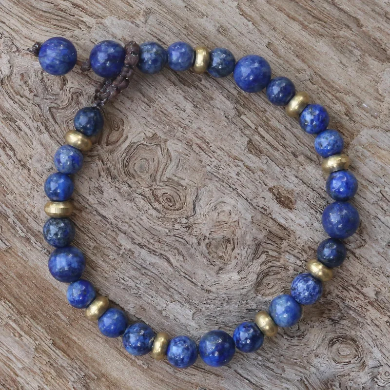 Elegant tennis bracelet for women-Beautiful Thai in Blue Beaded Bracelet